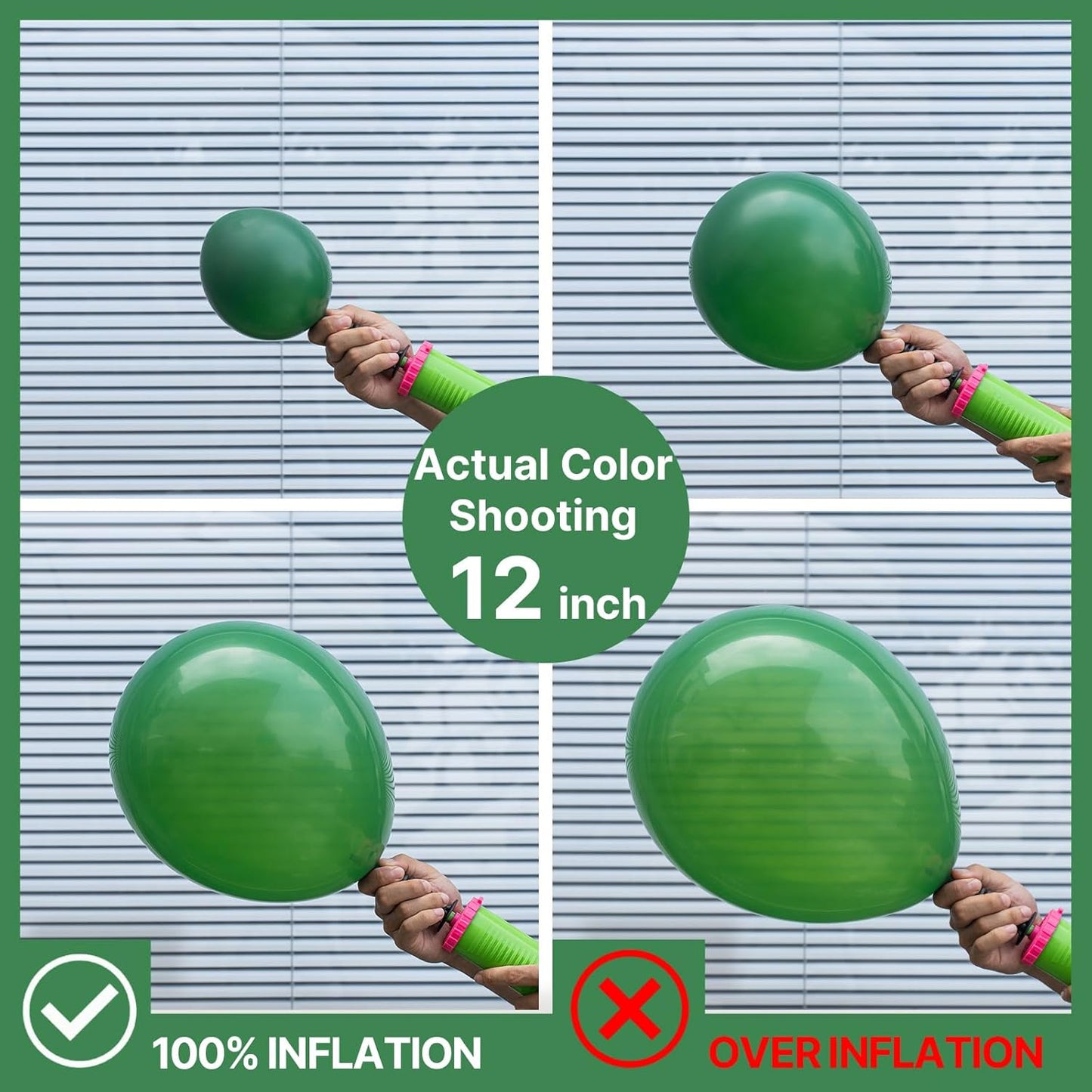 PartyWoo Dark Green Balloons - 50pcs 12 Inch Emerald Forest Green for Weddings & Celebrations
