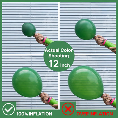 PartyWoo Dark Green Balloons - 50pcs 12 Inch Emerald Forest Green for Weddings & Celebrations