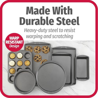 GoodCook Everyday 7-Piece Non-Stick Bakeware Set | Versatile Baking Pans for Cookies, Cakes & Muffins