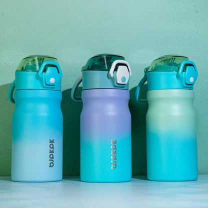 BJPKPK 14oz Insulated Water Bottle - Stainless Steel, BPA-Free, Leak-Proof | Lavender Green