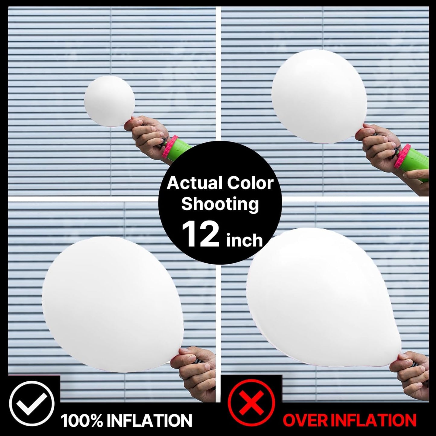 PartyWoo White Balloons - 101pcs 12-Inch Matte Latex for Weddings, Graduations & Celebrations