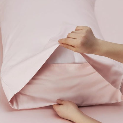 Bedsure Queen Sheet Set - Cooling Bamboo Sheets | Breathable & Soft PureWoven Fabric, Deep Pocket Up to 16 Inches, Pink