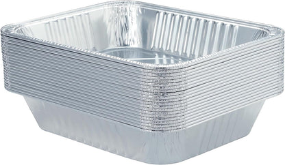 Waytiffer Aluminum Pans - 9x13 Disposable Foil Pans | Extra Thick Half Size Deep Steam Table Pans (10 Pack) for Baking & Serving