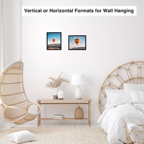 JCJMY 4x5 Picture Frame - Black Wall Hanging & Tabletop Display | Shatter-Resistant Plexiglass