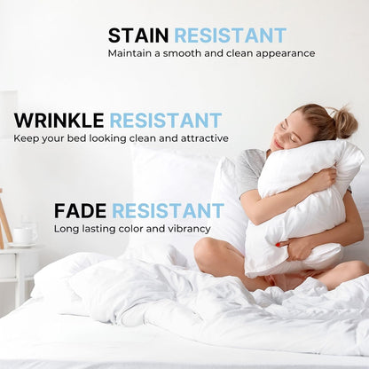 Queen Pillow Cases by [Brand Name] - Ultra Soft Hotel Quality Covers | Wrinkle-Free & Fade Resistant - 4 Piece Set in Lavender