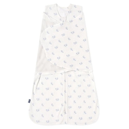 HALO 100% Cotton Sleepsack Swaddle, 3-Way Adjustable Wearable Blanket, TOG 1.5, Floral Vintage Stripe, Small, 3-6 Months