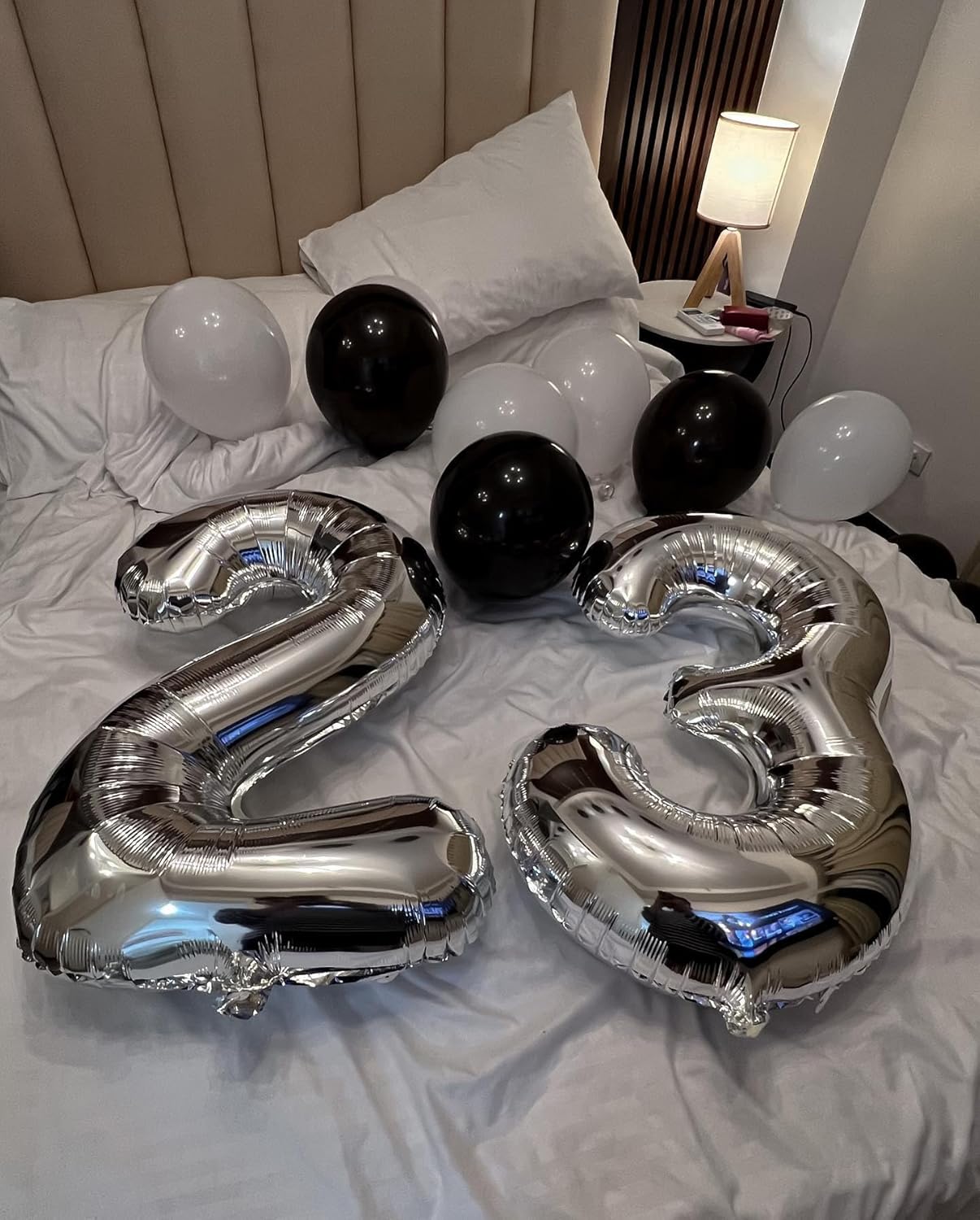 Silver Number 40 Balloon - 40 Inch Giant Foil Balloon for 40th Birthday Party Decorations