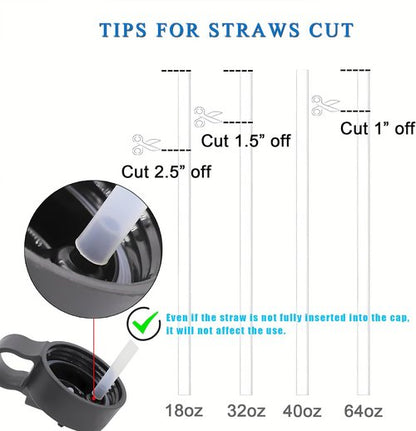 Hydro Flask Replacement Straw Lid - Durable Top Lid with Straw for 32/40/64 oz Wide Mouth Bottles