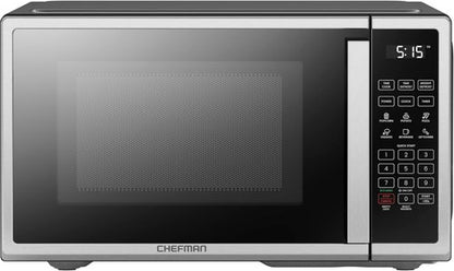 Chefman Microwave Oven - 0.7 Cu. Ft. Digital Stainless Steel | 700 Watts, 6 Auto Menus, Eco Mode & Child Safety Lock