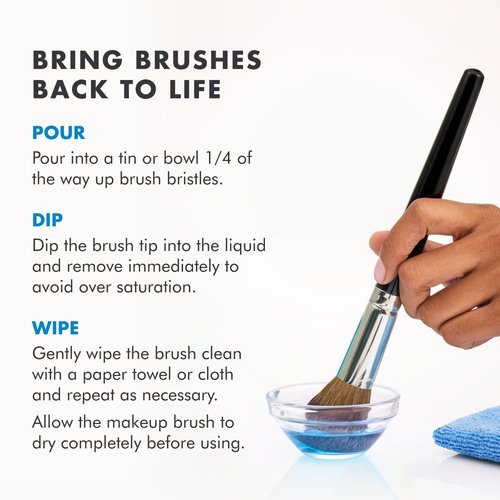 Cinema Secrets Original Blue Vanilla Makeup Brush Cleaner Spray - Professional Cleanser for Makeup Brushes - Quick-Drying, Rinse-Free Formula - Removes Stubborn Waterproof Make Up (6 fl oz)