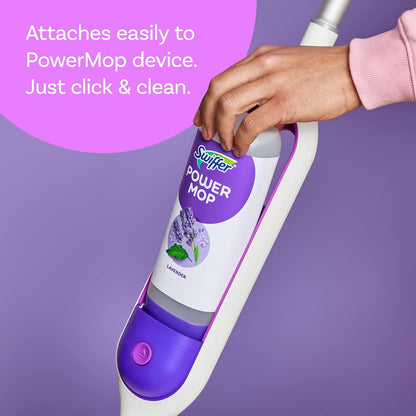 Swiffer Power Mop Refill Solution - All-Purpose Floor Cleaner for Tile, Vinyl, Wood | Lavender Scent, 50.6oz