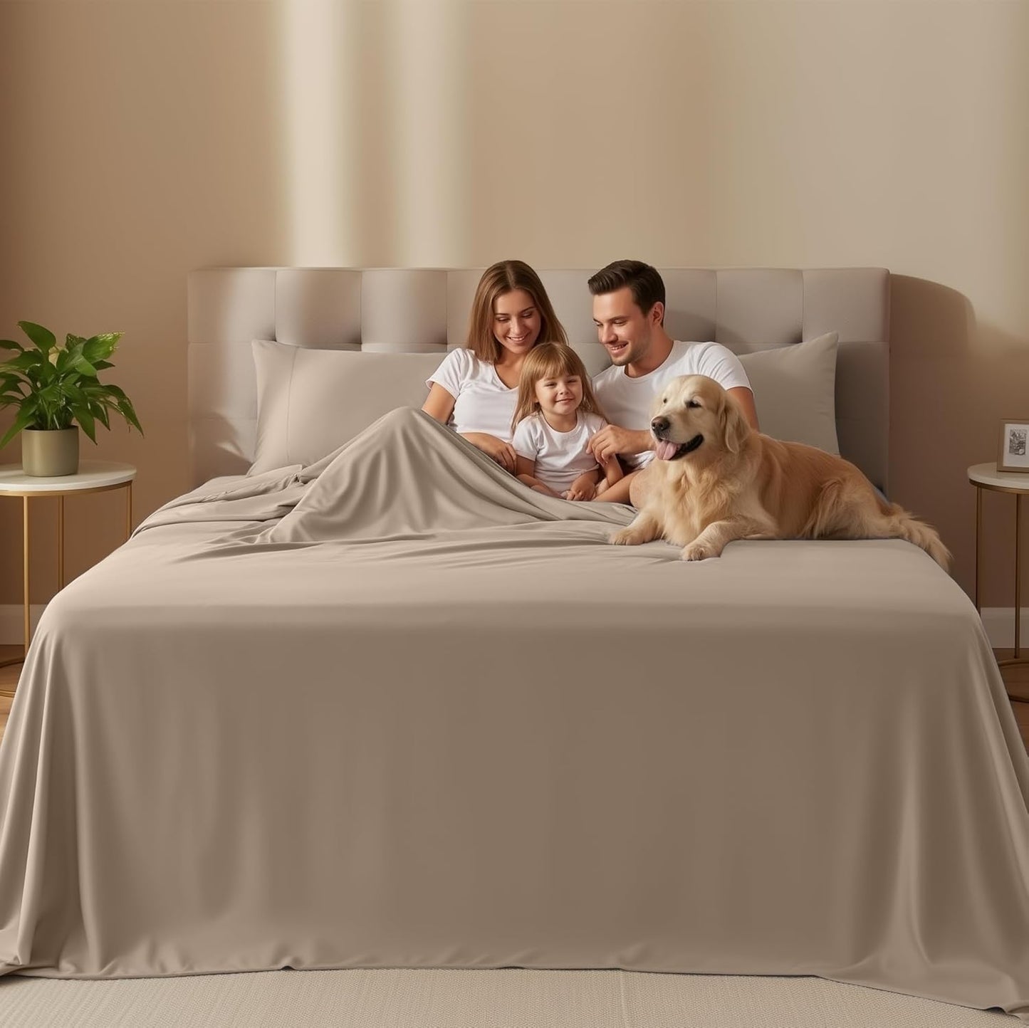 Utopia Bedding Twin Sheet Set - Soft & Breathable 3-Piece Microfiber Bed Sheets | Oeko-Tex Certified (Beige)