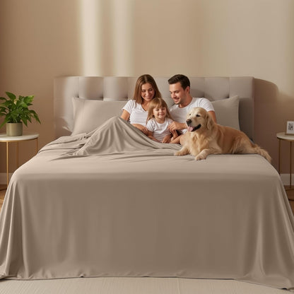 Utopia Bedding Twin Sheet Set - Soft & Breathable 3-Piece Microfiber Bed Sheets | Oeko-Tex Certified (Beige)