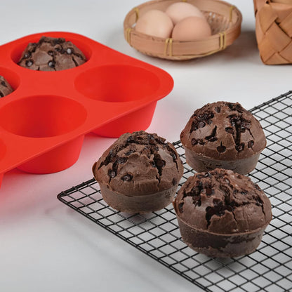 Skiennix Muffin Pan Set - 12 Regular Size & 6 Giant Muffins - Non-Stick Bakeware