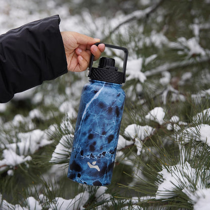 Skiennix 22oz Stainless Steel Water Bottle - Insulated with 3 Lids | Bamboo Grove Design