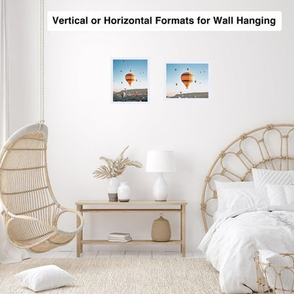 JCJMY 11x12 Picture Frame White for Wall Hanging or Tabletop, Wall Mounting Horizontally or Vertically, 11 x 12 Wall Gallery Poster Photo Frame with Shatter Resistant Plexiglass, White