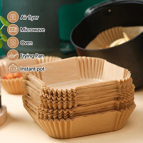 Air Fryer Paper Liner 9 Inch by [Brand Name] - 200PCS Non-Stick & Oil-Proof Baking Parchment