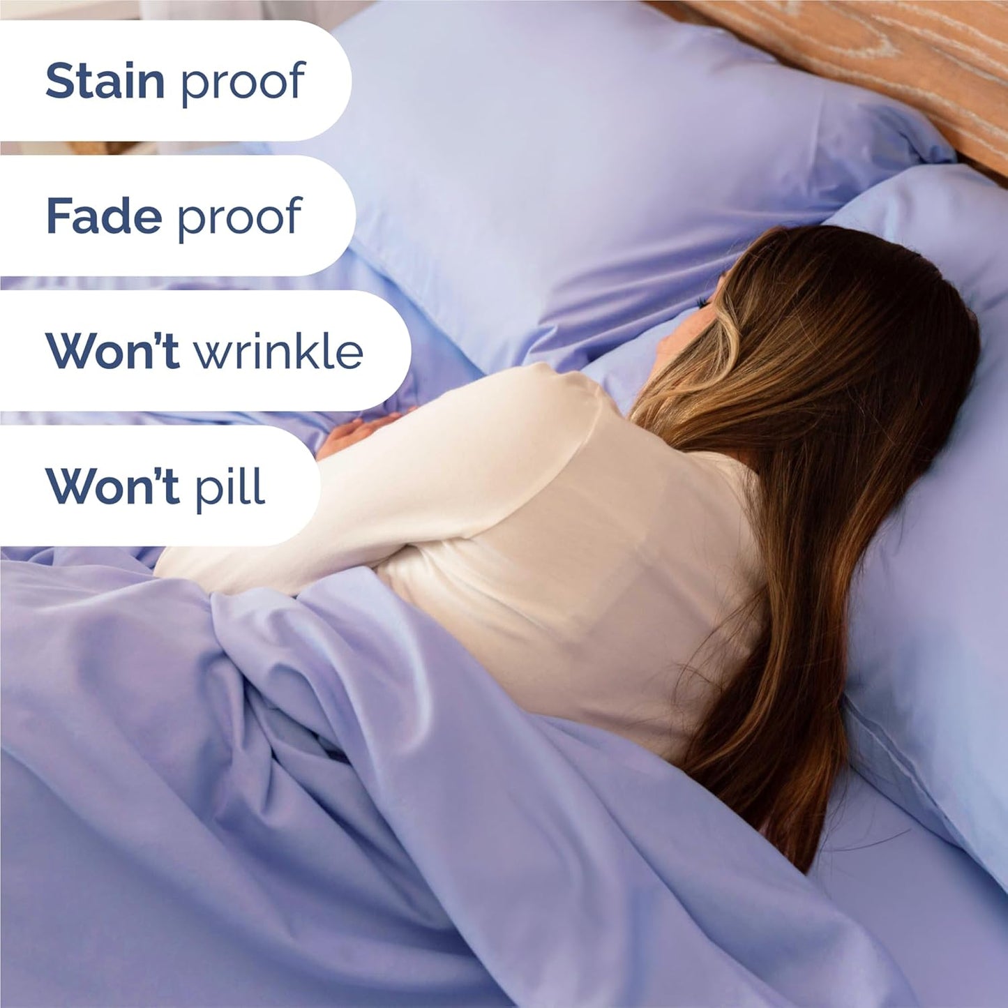Split King Size 5-Piece Sheet Set | Comfy Breathable Cooling Bed Sheets - Luxury Lavender Bedding with Deep Pockets