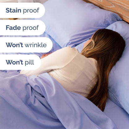 Split King Size 5-Piece Sheet Set | Comfy Breathable Cooling Bed Sheets - Luxury Lavender Bedding with Deep Pockets