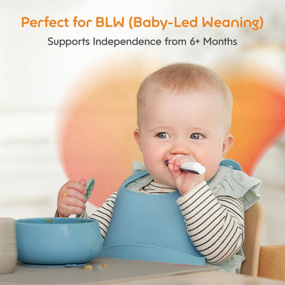 NumNum Baby Spoons Set - Silicone Self-Feeding Utensils for 6+ Months | BPA-Free, 4 Pack Sweet Dreams
