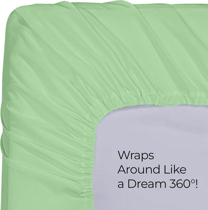 Utopia Bedding King Fitted Sheet - Deep Pocket Soft Microfiber - Shrinkage & Fade Resistant - Sage Green