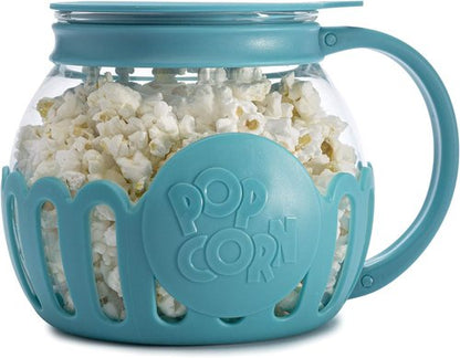 Ecolution Microwave Popcorn Popper - Patented 3-in-1 Lid, BPA-Free, 1.5-Quart, Teal