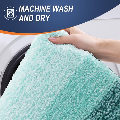 OLANLY Bathroom Rugs Mat 30x20, Extra Soft Absorbent Microfiber Bath Rugs, Rubber Backing, Quick Dry, Washable Bath Mats for Bathroom Floor, Tub and Shower, Home Decor Accessories, Blackish Green