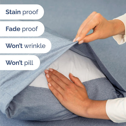 Skiennix Twin Size Sheet Set - Comfy Breathable Cooling Bedding - Luxury Soft Wrinkle-Free Blue