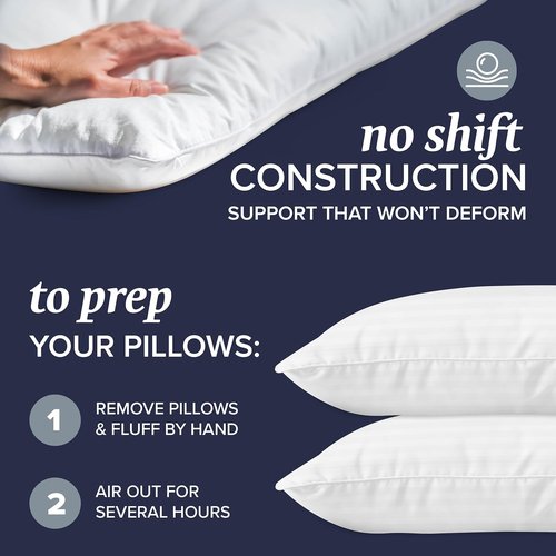 Beckham Hotel Collection Queen Pillow Set - 2 Down Alternative & 2 Memory Foam Pillows