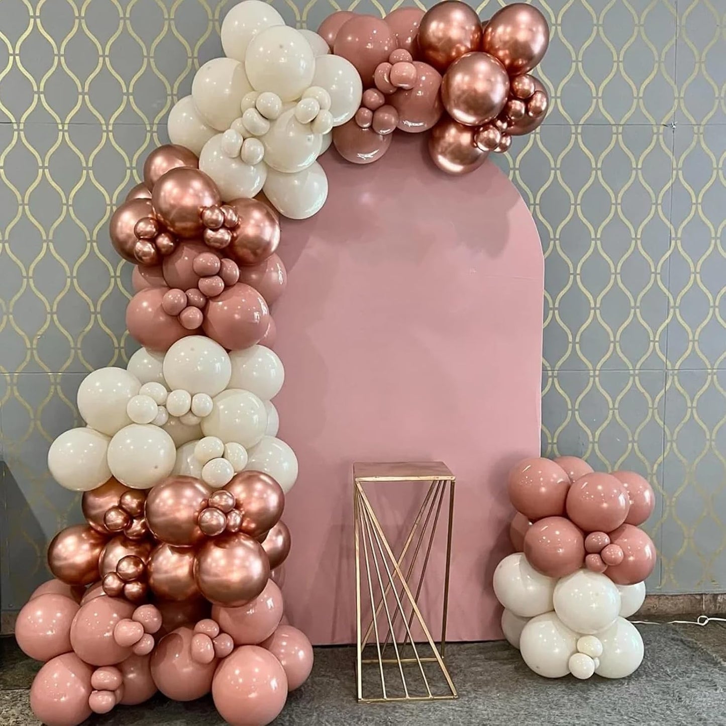Voircoloria Rose Gold Balloon Garland Kit - 90 Pack with Various Sizes for Weddings, Graduations & Parties