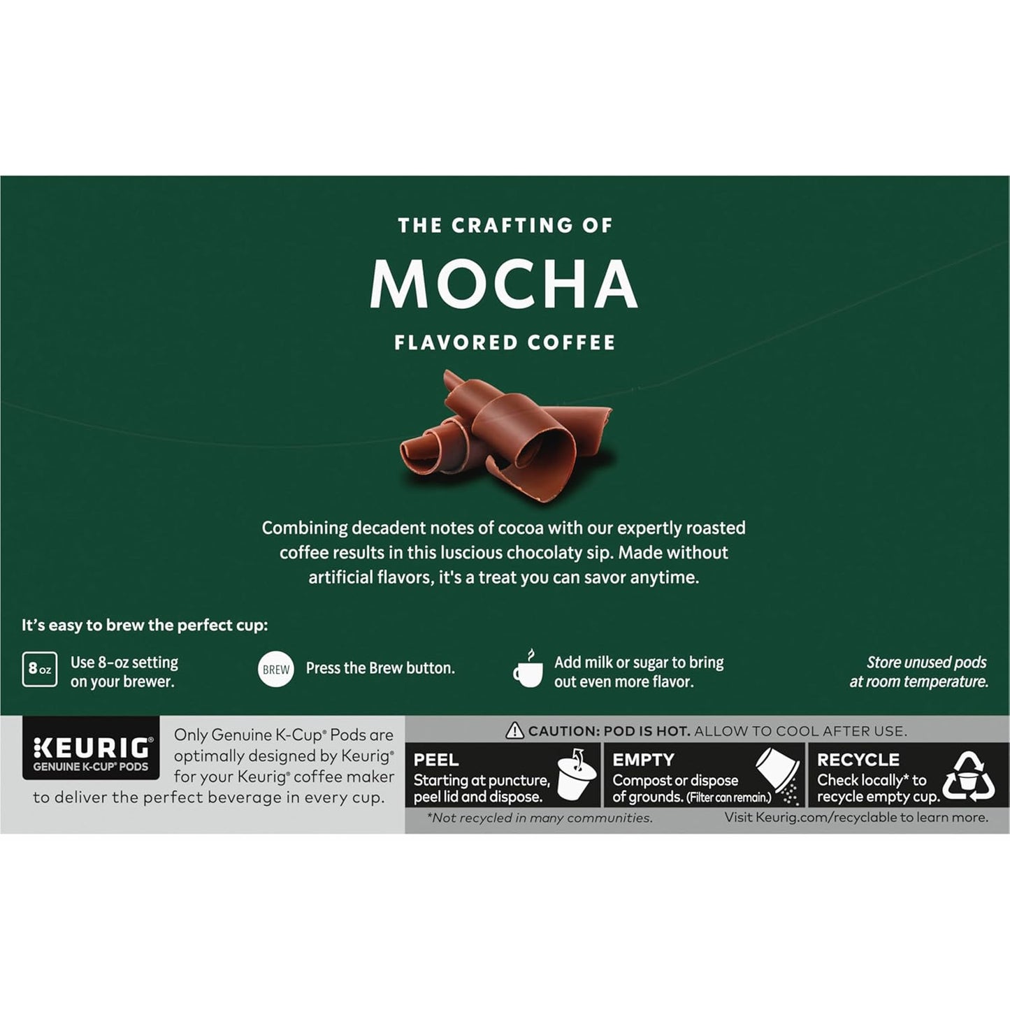 Starbucks K-Cup Coffee Pods - Flavored Mocha for Hot or Iced Coffee | 60 Count