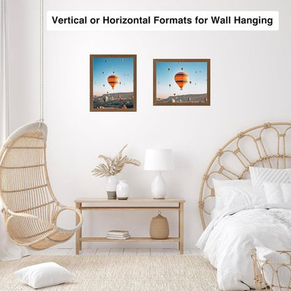 JCJMY Picture Frame 8.5x12 - Brown Wall Hanging & Tabletop Display | Shatter Resistant Plexiglass