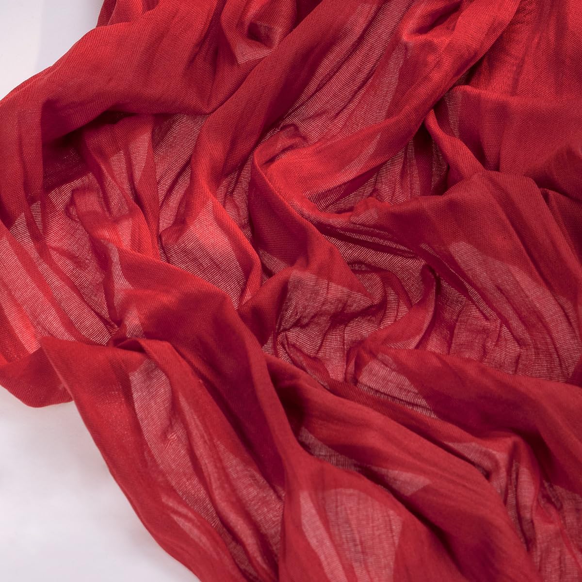 Socomi Cheesecloth Table Runner - 120 Inch Red Boho Rustic Gauze for Weddings & Events