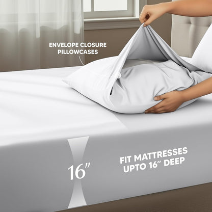 Utopia Bedding Twin Sheet Set - Soft & Breathable Microfiber | 3-Piece Bed Sheets in White