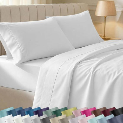 California Design Den Twin XL Bed Sheet Set - 100% Soft Cotton, 400 Thread Count, Silky Sateen - Antique White