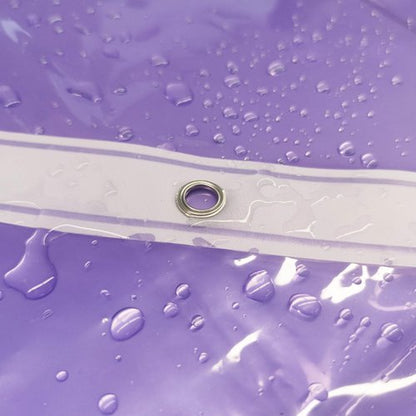 Barossa Design Clear Lavender Shower Curtain Liner - PEVA Heavy Duty Shower Liner with 6 Magnets and Metal Grommets, 72" x 72" Waterproof Curtains for Bathroom - Clear Lavender