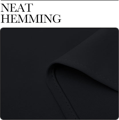 NICETOWN Blackout Thermal Curtains - Insulated Grommet Drapery Panels for Windows | 42" x 68" Black (2 Panels)