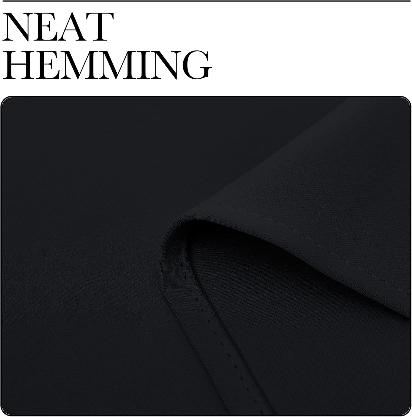 NICETOWN Blackout Thermal Curtains - Insulated Grommet Drapery Panels, 42" x 78", Solid Black, 2 Pack