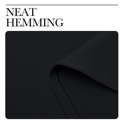NICETOWN Bathroom Blackout Curtains and Drapes, Black Solid Thermal Insulated Grommet Blackout Drapery Panels for Window (2 Panels, 55 inches Wide by 68 inches Long, Black)