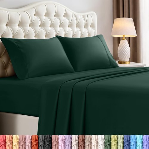 Utopia Bedding Full Bed Sheets Set - 4 Piece Bedding - Brushed Microfiber - Shrinkage and Fade Resistant - Easy Care (Emerald Green)