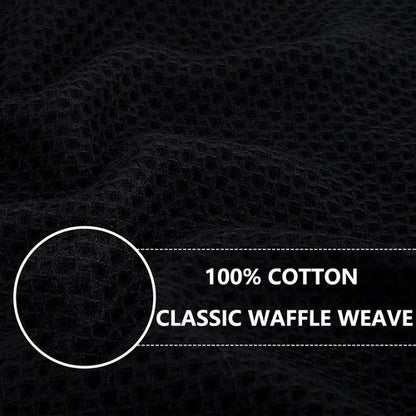 Homaxy 100% Cotton Kitchen Dish Towels - Ultra Soft, Absorbent & Quick Drying | 20 x 28 Inches, 8-Pack, Black