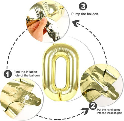Light Gold 40-Inch Large Number 4 Balloon by [Brand Name] | Perfect for Birthdays & Graduations