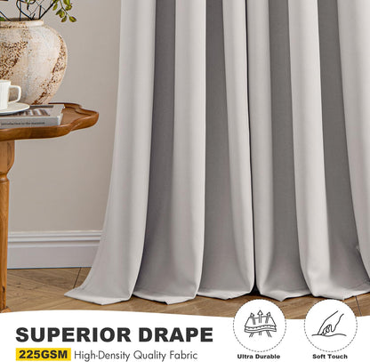 MIULEE Blackout Curtains - Thermal Insulated Room Darkening Drapes | 63-Inch, 2 Panels, Black