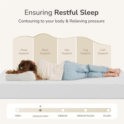 MLILY Twin Mattress in a Box, 6 inch Mattresses for Kids Bed Single Size Daybed Individual Bunk, Memory Foam Medium Firm
