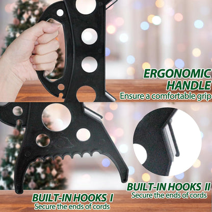 8Pack Christmas Light Storage Holder - All-Purpose Organizer for String Lights & Cords | Black