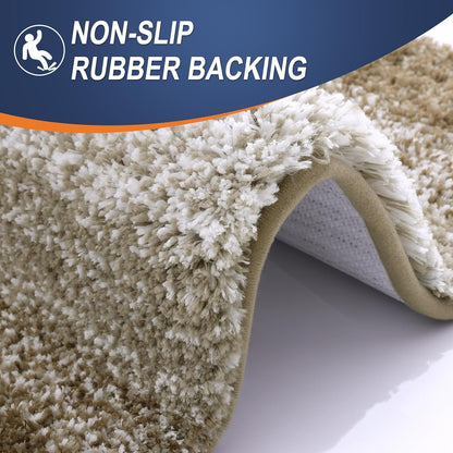OLANLY Bathroom Runner Rug - Extra Soft Microfiber Mat, Quick Dry & Washable, 59x24, Coffee Color