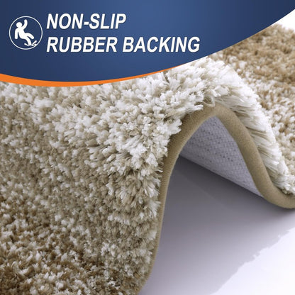 OLANLY Small Bathroom Rugs Mat 24x16, Extra Soft Absorbent Microfiber Bath Rugs, Rubber Backing, Quick Dry, Machine Washable Bath Mat for Bathroom Floor, Tub and Shower, Home Decor Accessories, Coffee