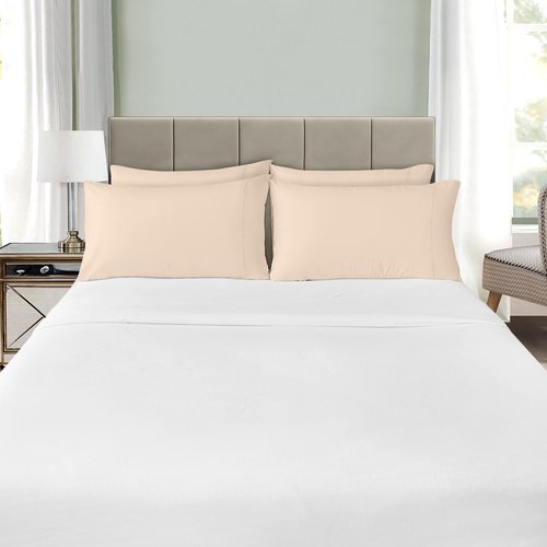 Utopia Bedding Standard Pillow Cases - 4 Pack - Envelope Closure - Soft Brushed Microfiber Fabric - Shrinkage and Fade Resistant Pillow Covers Standard Size 20 X 26 Inches (Standard, Beige)