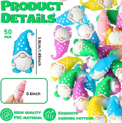 Lunmon Mini Resin Gnome Figurines - 50 Pcs Tiny Gnome Statues for Spring & Easter Decor | Indoor & Outdoor Use
