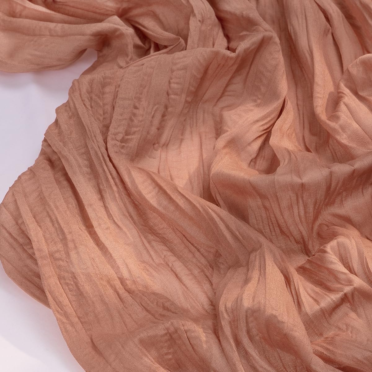 Socomi Cheesecloth Table Runner - 10pcs Dusty Rose Boho Rustic 120 Inch for Weddings & Events